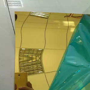 Feuille de miroir en aluminium dor&eacute; avec rev&ecirc;tement PVD