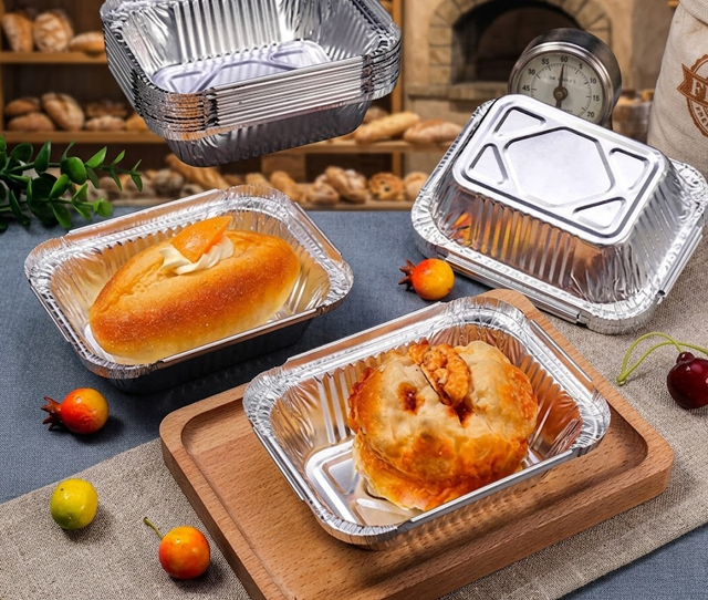 Tavă dreptunghiulară din folie de aluminiu