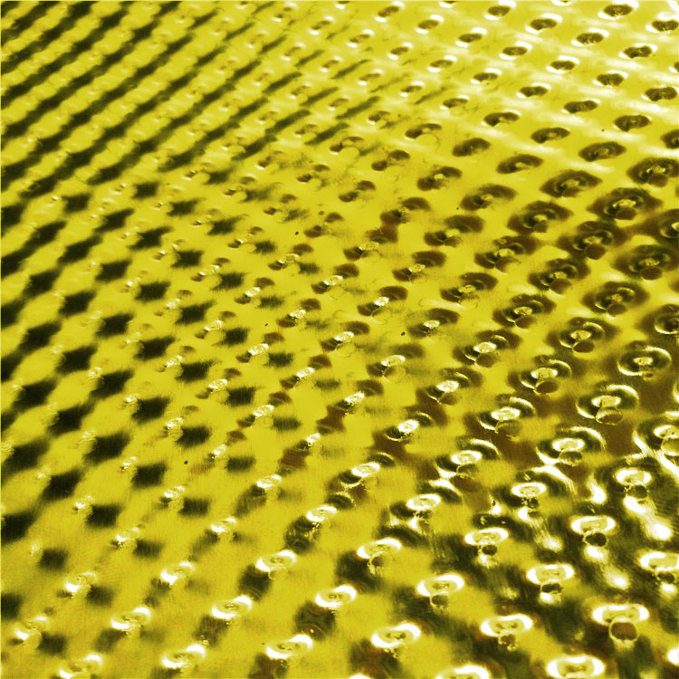 Lembaran Aluminium Timbul Setengah Lingkaran Dilapisi Warna