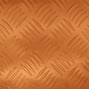 Farbbeschichtetes, gepr&auml;gtes Aluminiumblech mit Streifenstruktur