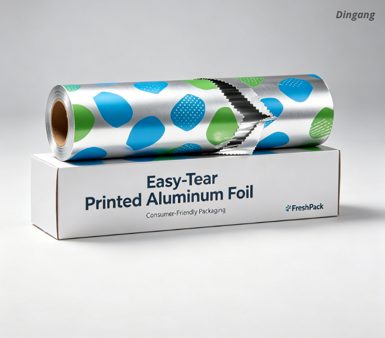 Fojl tal-Aluminju Stampat Easy-Tear għal Ippakkjar favur il-Konsumatur
