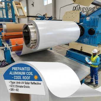 Anti-UV Cool Roof Vorlackierte Aluminiumspule | Solarreflektierende Beschichtung f&uuml;r GCC-Klima