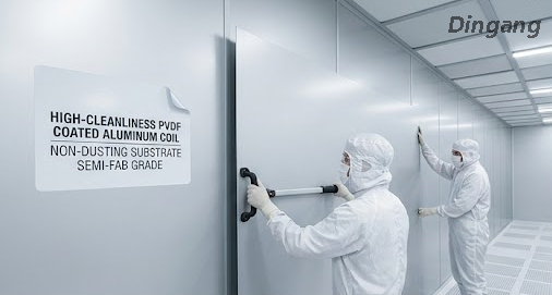  H&eacute;ichreinigkeit PVDF Beschichtete Aluminiumspiral | Non-Dusting Substrat fir Semiconductor Fabrikatioun Planzen 