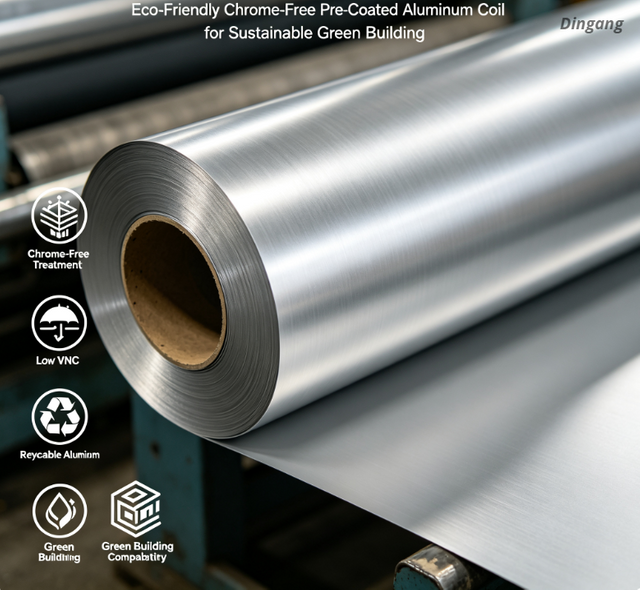 Umweltfreundliche, chromfreie, vorbeschichtete Aluminiumspule f&uuml;r nachhaltiges, umweltfreundliches Bauen
