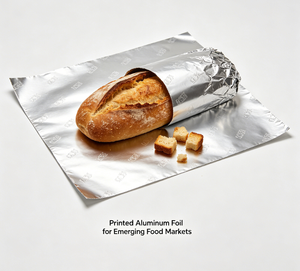 Gedr&eacute;ckt Aluminiumfolie fir Emerging Food Markets