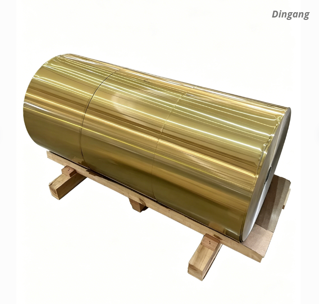 Рулоны алюмініевай фальгі харчовай якасці 8011 O з залатым лакам для аднаразовых каробак для ежы