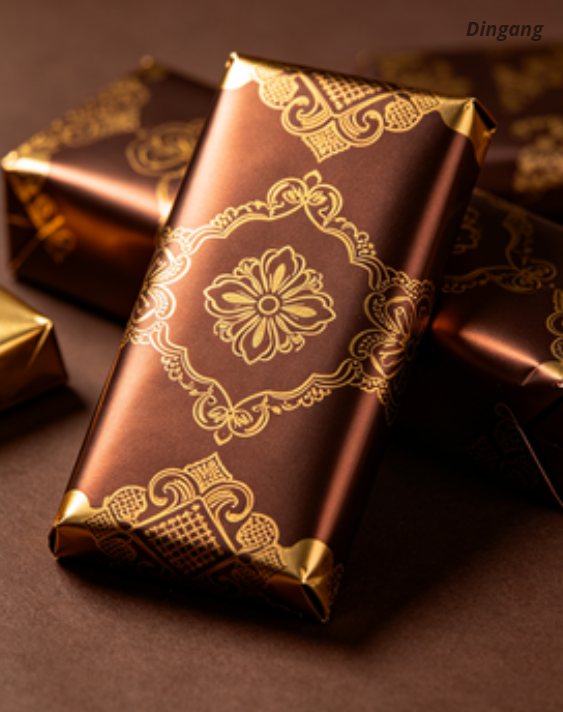 Pembungkus Foil Cokelat Cetak untuk Kemasan Kado