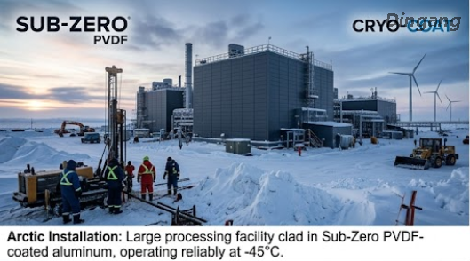 Sub-null kryogen PVDF-belagt aluminiumsspole | Frost-tine sprekkbestandig belegg for arktiske klima