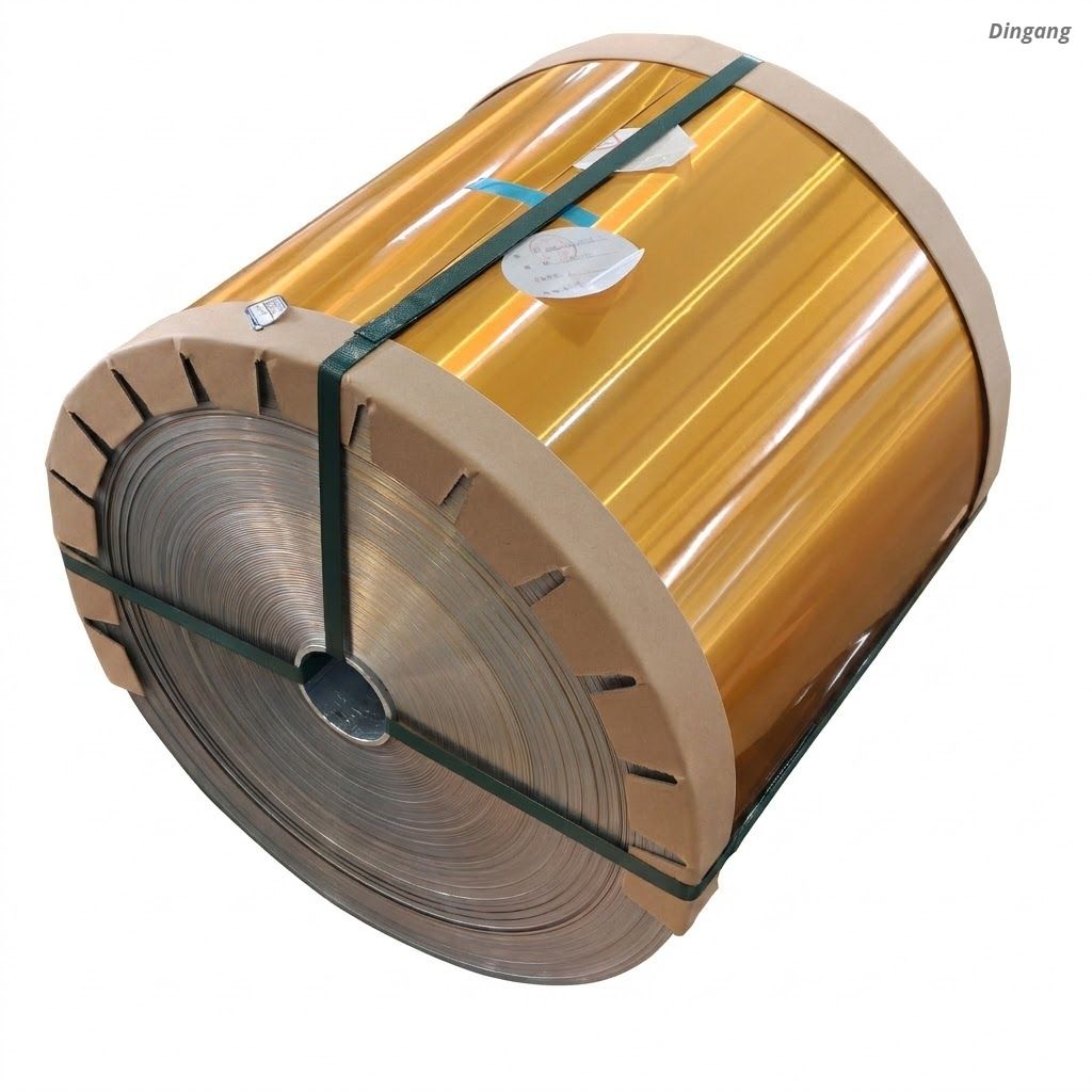 Рулоны алюмініевай фальгі харчовай якасці 8011 O з залатым лакам для аднаразовых каробак для ежы